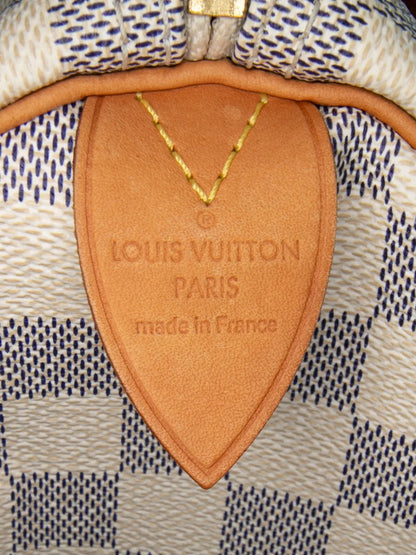 Pre-OwnedLouis Vuitton Pre-Owned2009 Damier Azur Speedy 30 boston bag