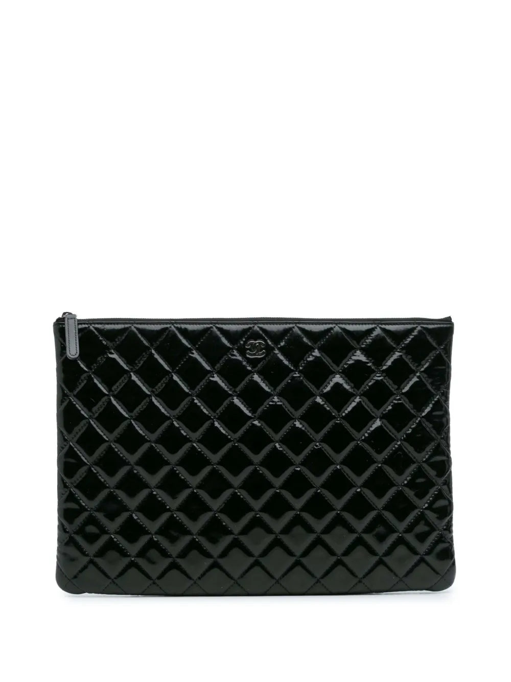 Pre-OwnedCHANEL Pre-Owned2014-2015 Large Quilted Patent O Case clutch bag