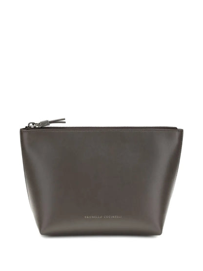 Brunello Cucinellilogo-print clutch bag