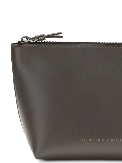 Brunello Cucinellilogo-print clutch bag