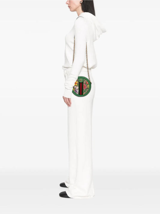 Pre-OwnedGucci Pre-Owned2016-2025 Mini GG Supreme Flora Ophidia Round crossbody bag