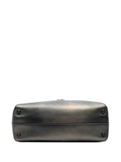 Pre-OwnedBottega Veneta Pre-Owned2012-2025 Small Intrecciato Trimmed Metallic Nappa Grommet Piazza satchel