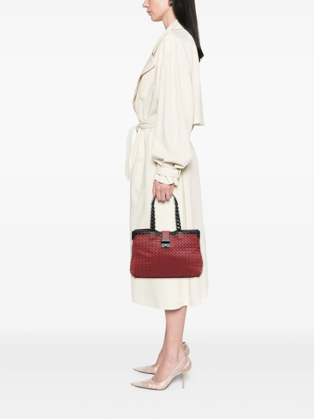 Pre-OwnedBottega Veneta Pre-Owned2012-2025 Nappa Intrecciato Karung Glass tote bag