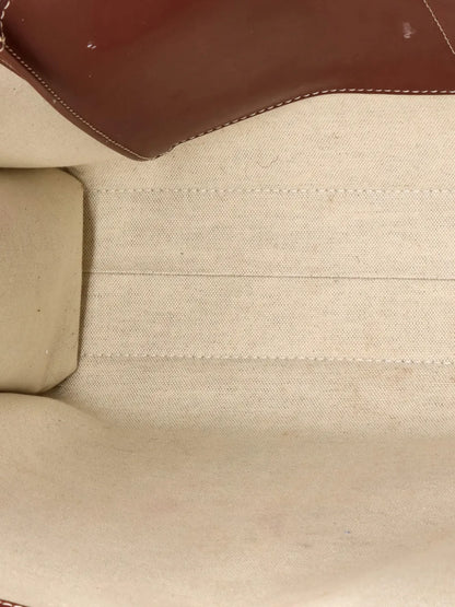Pre-OwnedBurberry Pre-OwnedLogo Pocket Tote Canvas with Leather Medium crossbody bag
