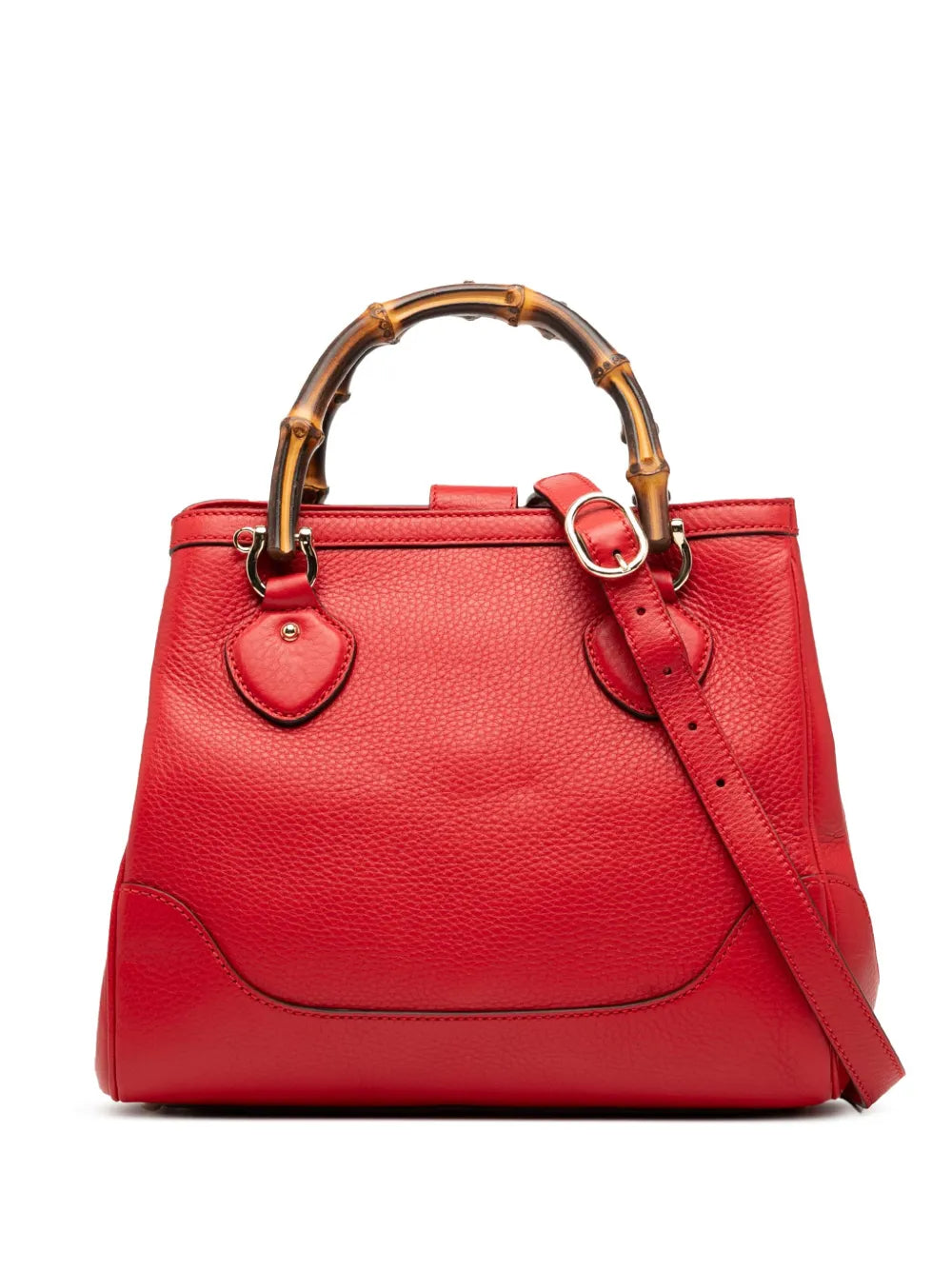 Pre-OwnedGucci Pre-Owned2000-2015 Small Pebbled Calfskin Diana Bamboo Top Handle Tote satchel
