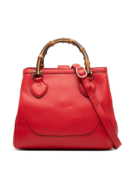Pre-OwnedGucci Pre-Owned2000-2015 Small Pebbled Calfskin Diana Bamboo Top Handle Tote satchel