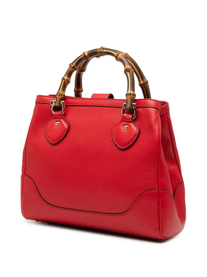 Pre-OwnedGucci Pre-Owned2000-2015 Small Pebbled Calfskin Diana Bamboo Top Handle Tote satchel