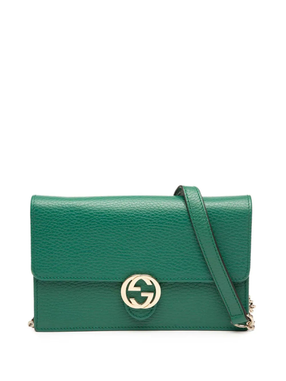 Pre-OwnedGucci Pre-Owned2016-2025 Interlocking G Dollar Calfskin Wallet on Chain crossbody bag