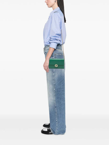 Pre-OwnedGucci Pre-Owned2016-2025 Interlocking G Dollar Calfskin Wallet on Chain crossbody bag