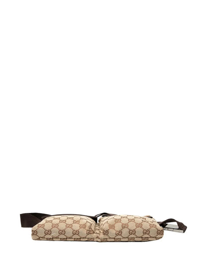 Pre-OwnedGucci Pre-Owned2000-2015 GG Canvas Double Pocket belt bag floriamart.shop