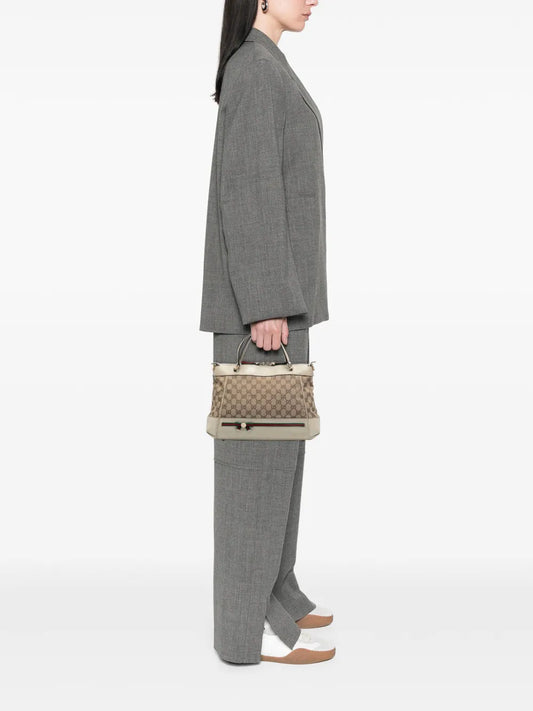 Pre-OwnedGucci Pre-Owned2016-2025 GG Canvas Web Mayfair satchel floriamart.shop