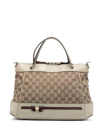 Pre-OwnedGucci Pre-Owned2016-2025 GG Canvas Web Mayfair satchel floriamart.shop