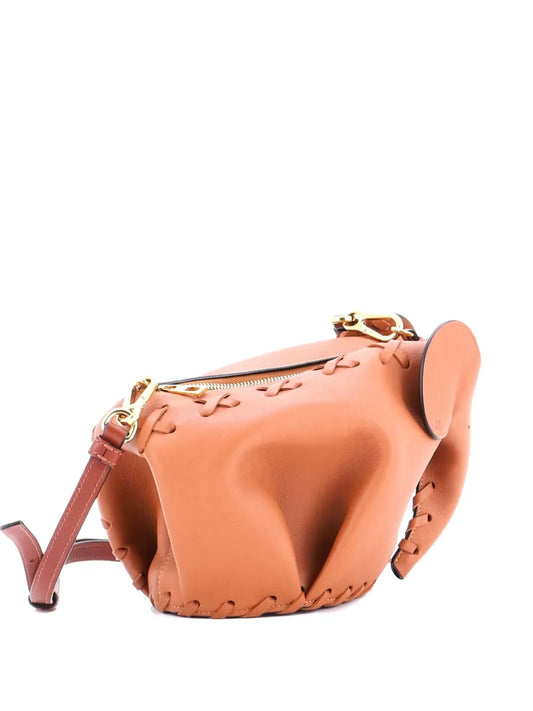 Pre-OwnedLoewe Pre-OwnedElephant Whipstitch Leather Mini crossbody bag