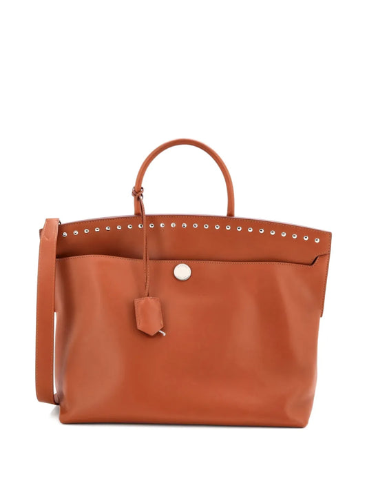 Pre-OwnedBurberry Pre-OwnedSociety Top Handle Bag Studded Leather Large satchel