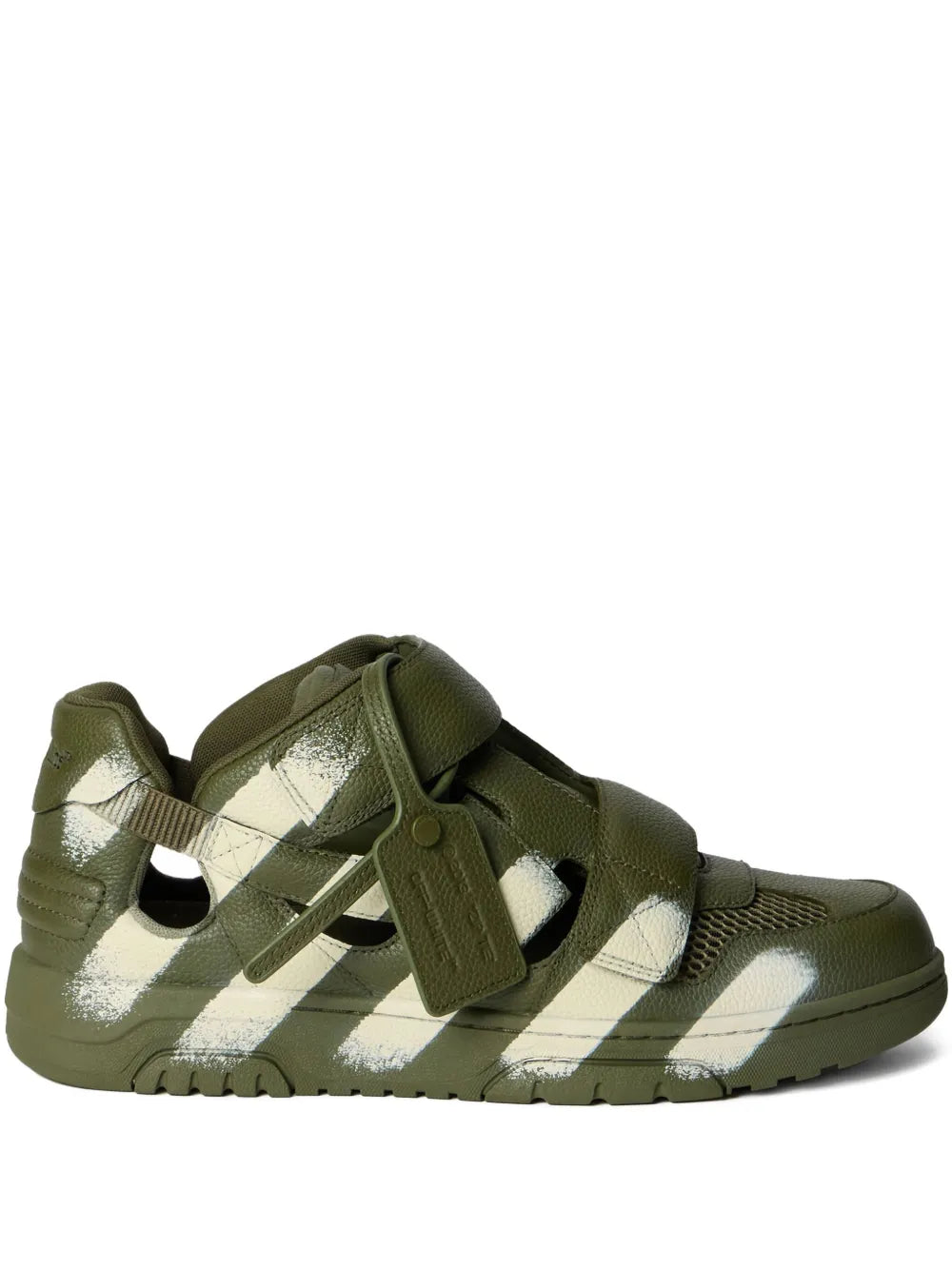 Off-White Out Of Office Striped-Print Sneakers floriamart.shop
