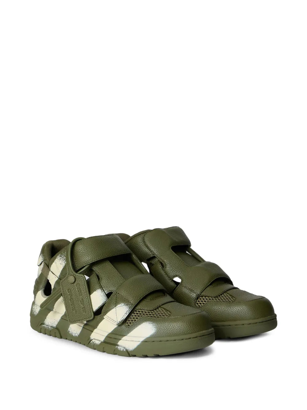 Off-White Out Of Office Striped-Print Sneakers floriamart.shop