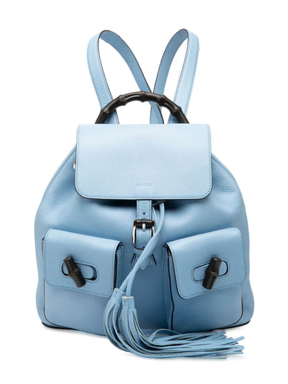 Pre-OwnedGucci Pre-Owned2000-2015 Leather Bamboo Tassel backpack