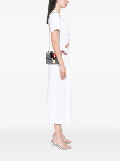Pre-OwnedGucci Pre-Owned2016-2025 Mini Leather Web Sylvie Chain crossbody bag