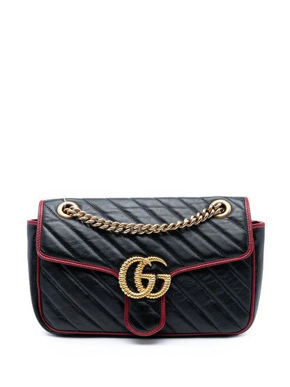 Pre-OwnedGucci Pre-Owned2016-2025 Medium GG Marmont Matelasse Diagonal Leather Torchon shoulder bag