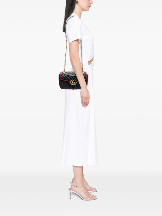 Pre-OwnedGucci Pre-Owned2016-2025 Medium GG Marmont Matelasse Diagonal Leather Torchon shoulder bag