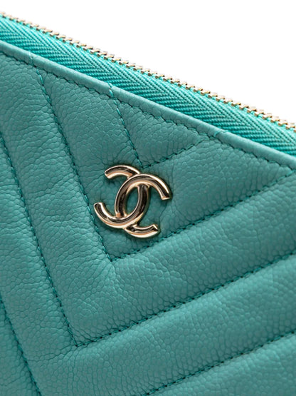 Pre-OwnedCHANEL Pre-Owned2019 Medium CC Chevron Caviar O Case clutch bag