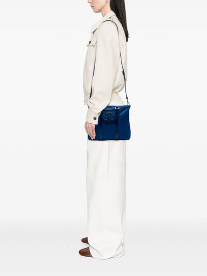 Pre-OwnedPrada Pre-Owned2013-2025 Vitello Trimmed Tessuto satchel floriamart.shop