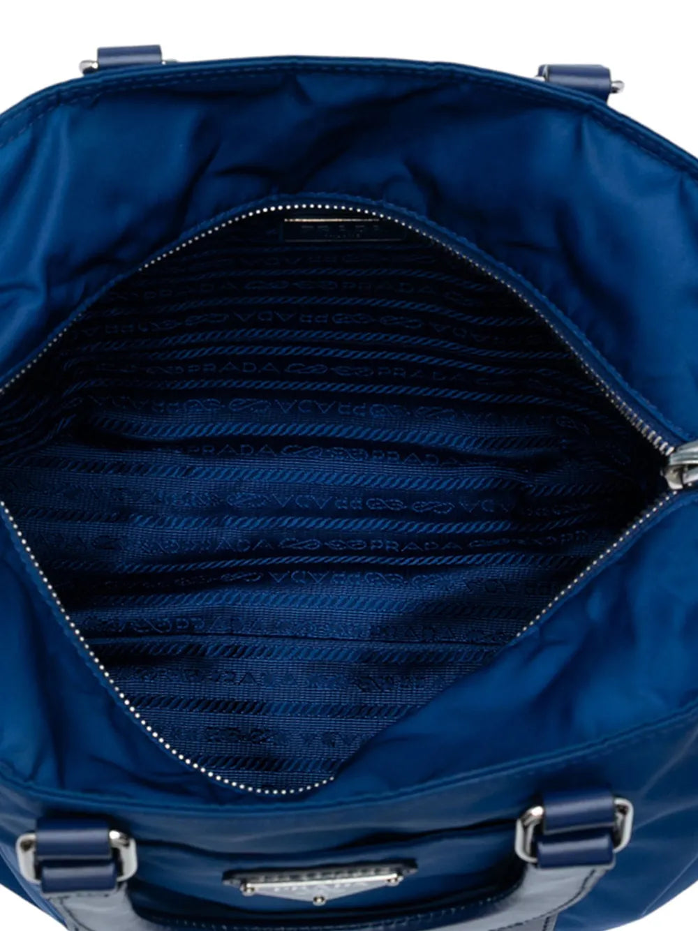 Pre-OwnedPrada Pre-Owned2013-2025 Vitello Trimmed Tessuto satchel floriamart.shop