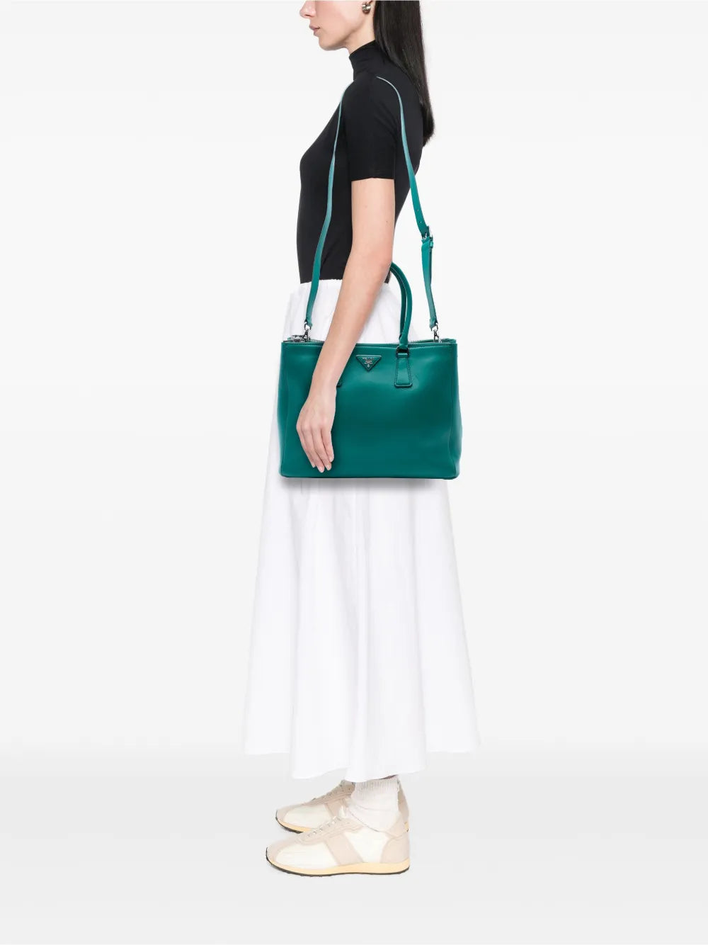 Pre-OwnedPrada Pre-Owned2000-2025 Large City Calf Galleria Double Zip satchel