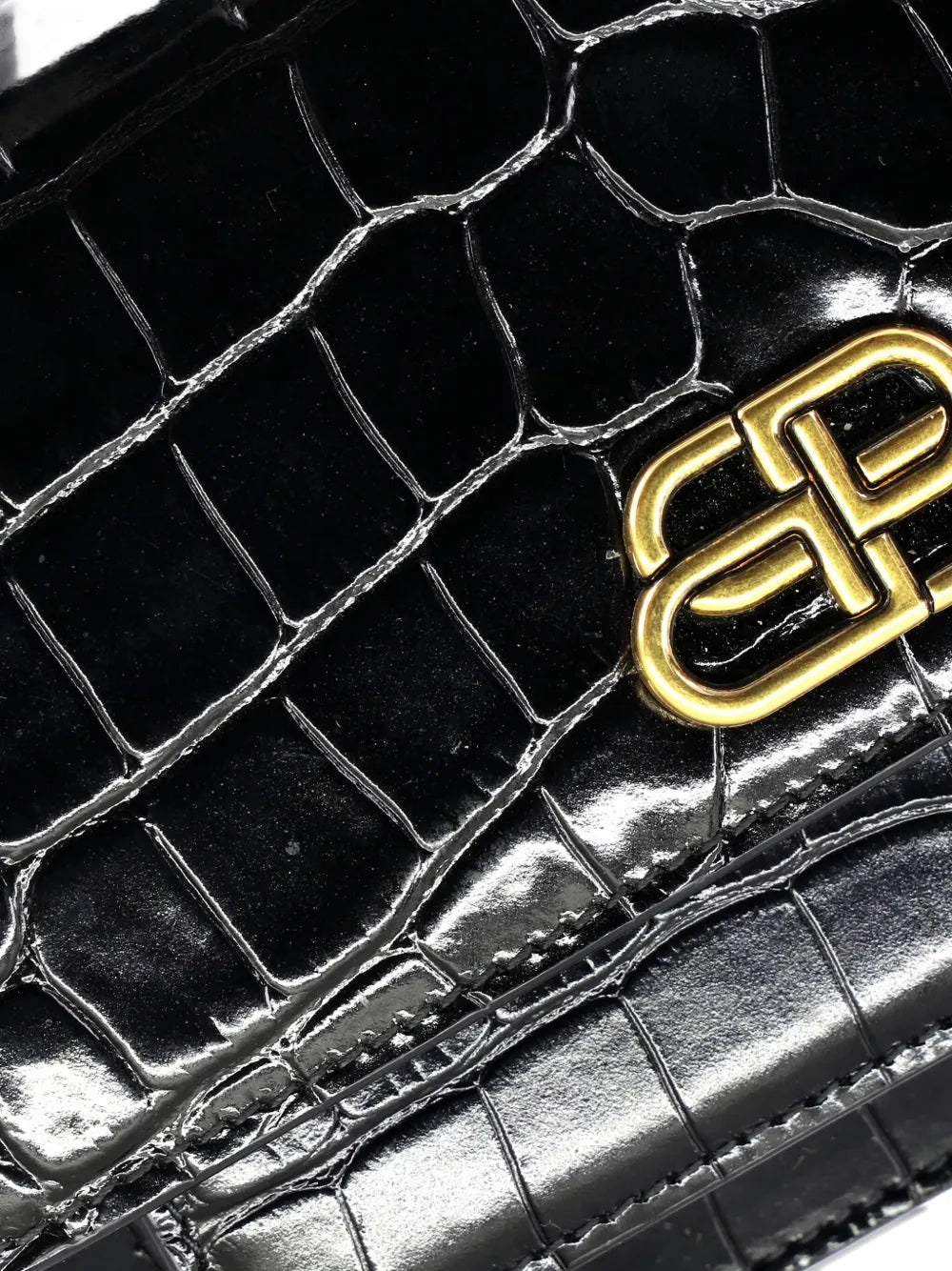 Pre-OwnedBalenciaga Pre-OwnedSharp Top Handle Bag Crocodile Embossed Leather XS satchel