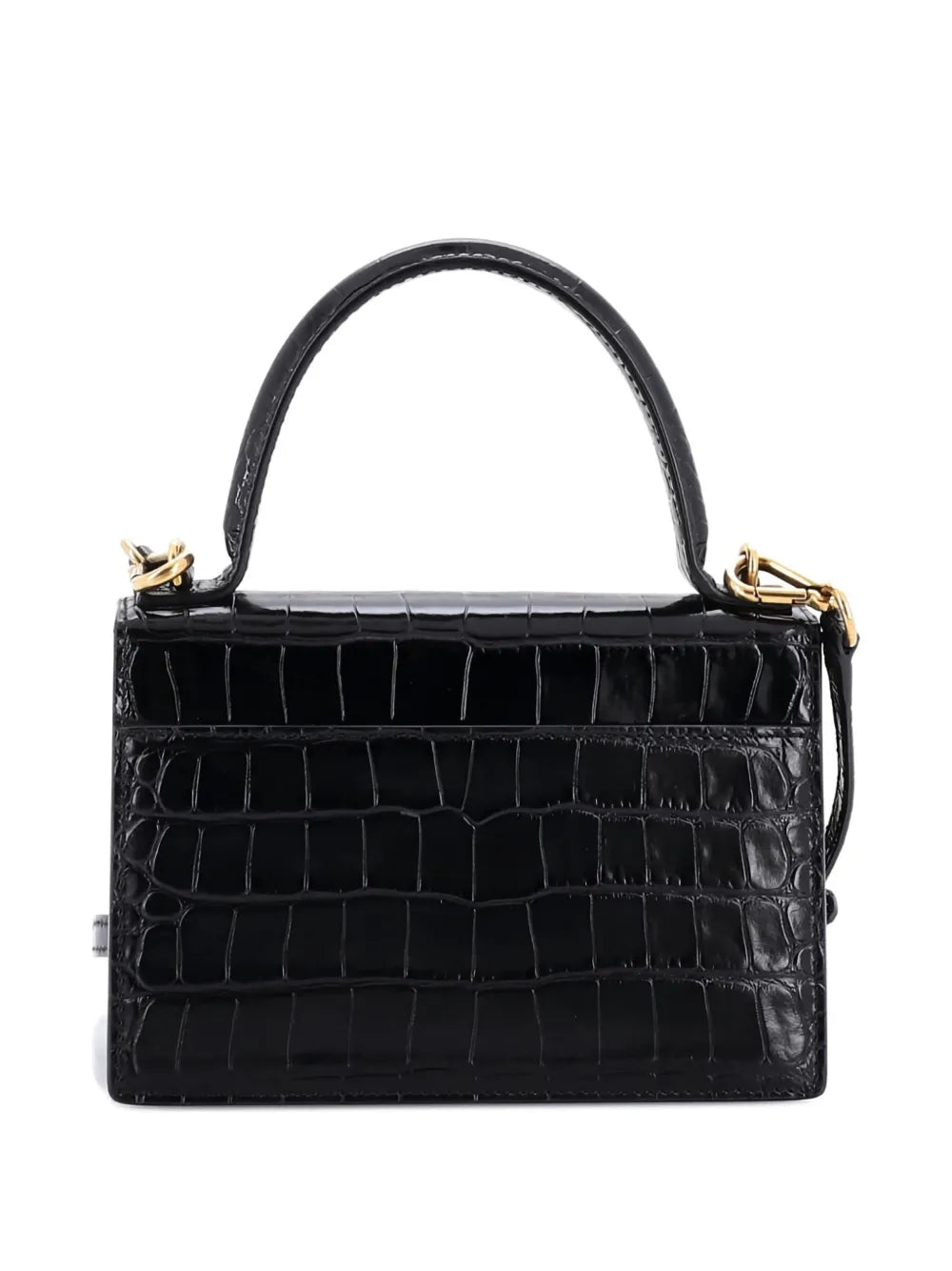 Pre-OwnedBalenciaga Pre-OwnedSharp Top Handle Bag Crocodile Embossed Leather XS satchel