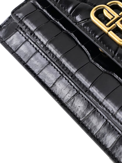 Pre-OwnedBalenciaga Pre-OwnedSharp Top Handle Bag Crocodile Embossed Leather XS satchel