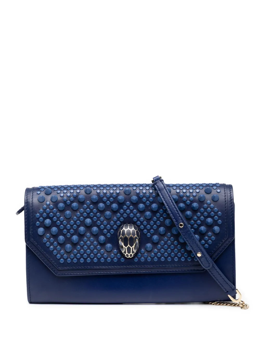 Pre-OwnedBvlgari Pre-Owned2010-2025 Nicholas Kirkwood Studded Leather Serpenti Forever Wallet on Chain crossbody bag