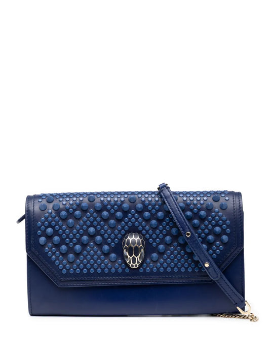Pre-OwnedBvlgari Pre-Owned2010-2025 Nicholas Kirkwood Studded Leather Serpenti Forever Wallet on Chain crossbody bag