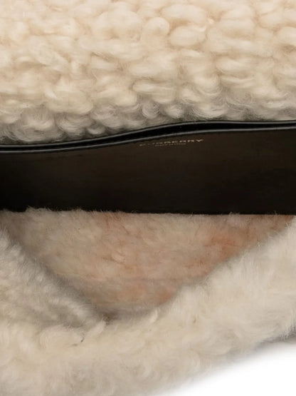 Pre-OwnedBurberry Pre-Owned2018-2025 Small Shearling Trimmed Coated Canvas Lola crossbody bag