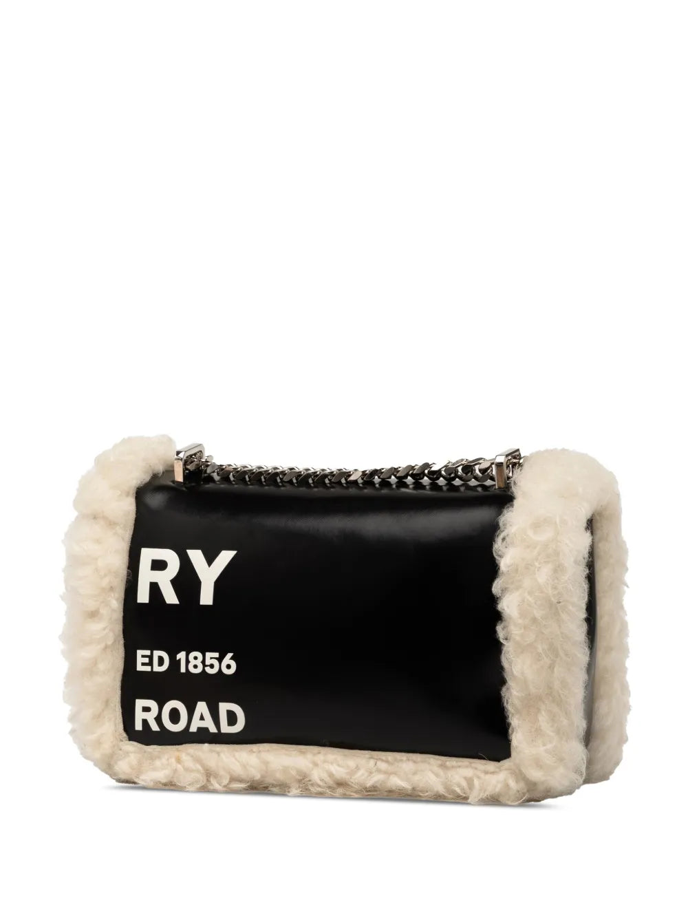 Pre-OwnedBurberry Pre-Owned2018-2025 Small Shearling Trimmed Coated Canvas Lola crossbody bag