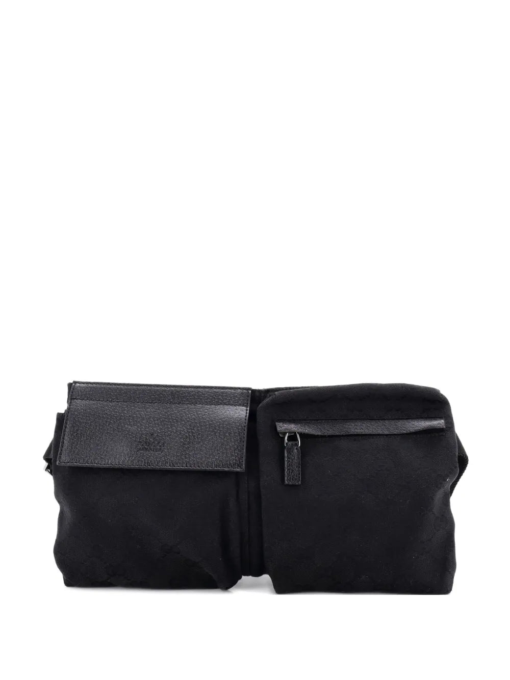 Pre-OwnedGucci Pre-OwnedVintage Double GG Canvas with Leather belt bag