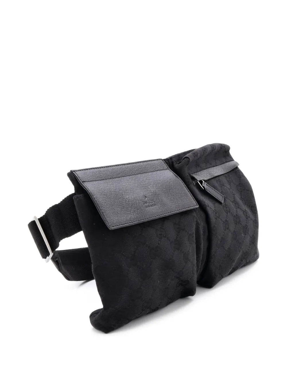 Pre-OwnedGucci Pre-OwnedVintage Double GG Canvas with Leather belt bag