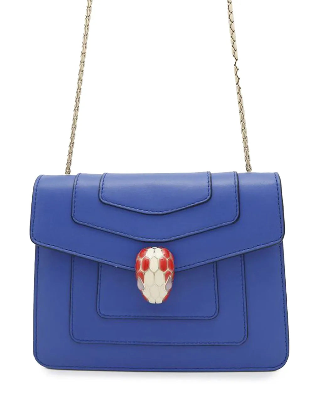 Pre-OwnedBvlgari Pre-Owned2021-2025 Small Leather Square Serpenti Forever Chain crossbody bag