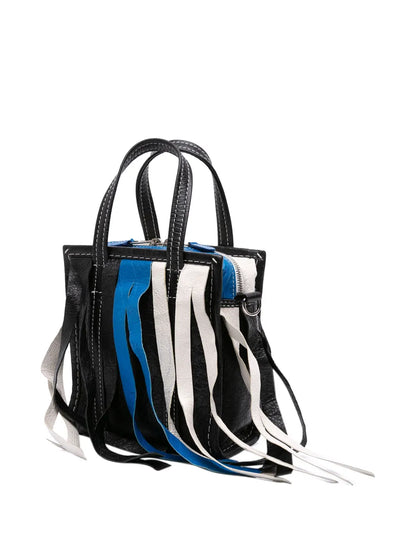 Pre-OwnedBalenciaga Pre-Owned2018 XXS Lambskin Fringe Bazar Shopper satchel