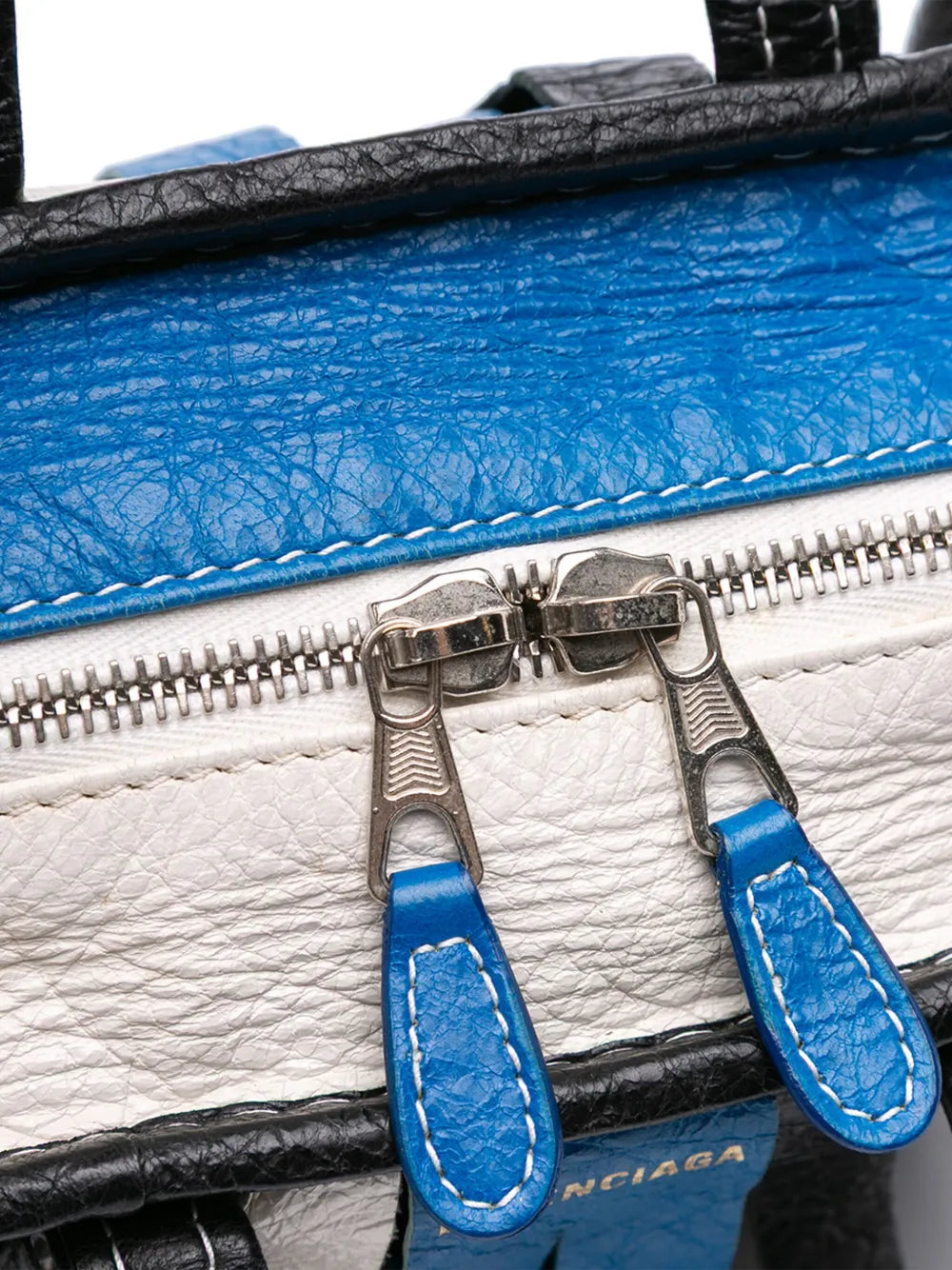Pre-OwnedBalenciaga Pre-Owned2018 XXS Lambskin Fringe Bazar Shopper satchel