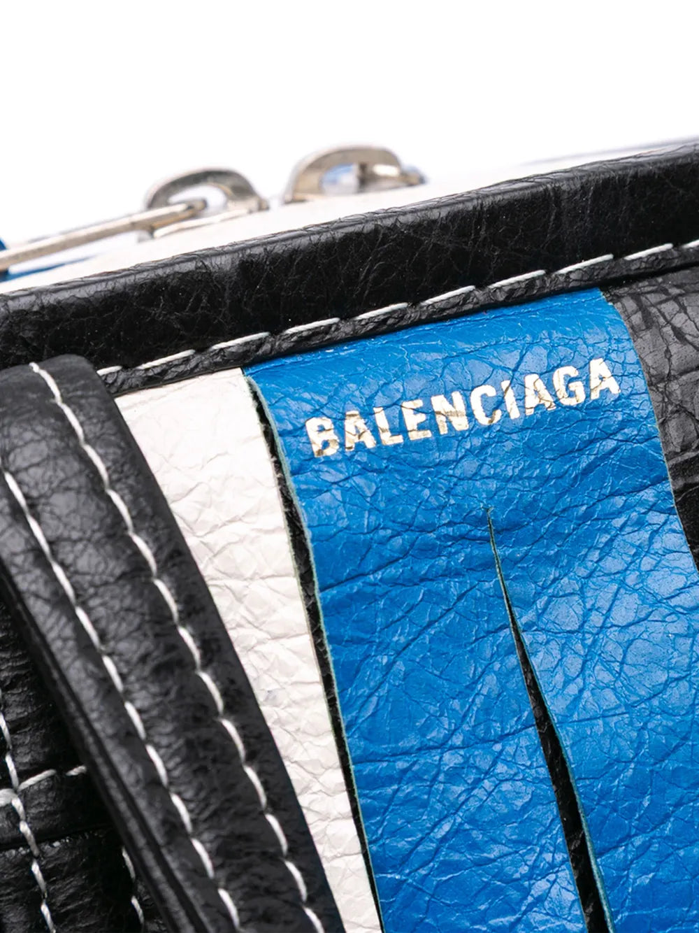 Pre-OwnedBalenciaga Pre-Owned2018 XXS Lambskin Fringe Bazar Shopper satchel