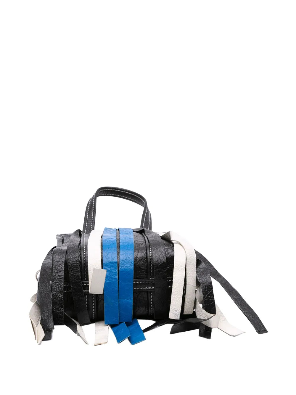 Pre-OwnedBalenciaga Pre-Owned2018 XXS Lambskin Fringe Bazar Shopper satchel