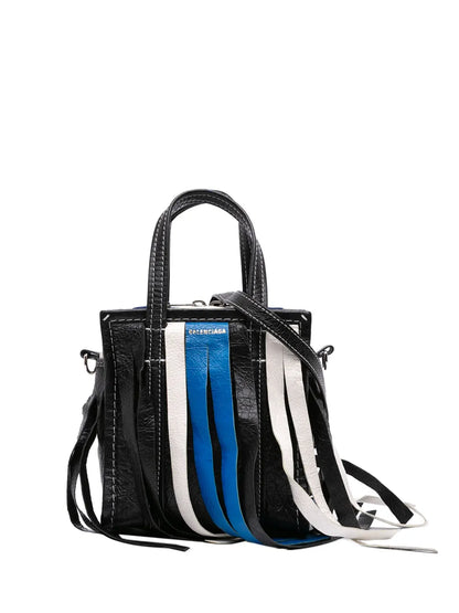 Pre-OwnedBalenciaga Pre-Owned2018 XXS Lambskin Fringe Bazar Shopper satchel
