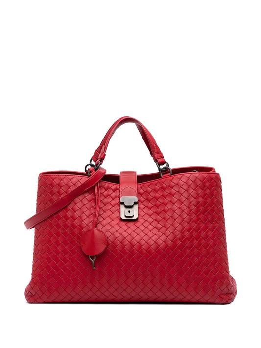 Pre-OwnedBottega Veneta Pre-Owned2012-2025 Medium Nappa Intrecciato Roma satchel