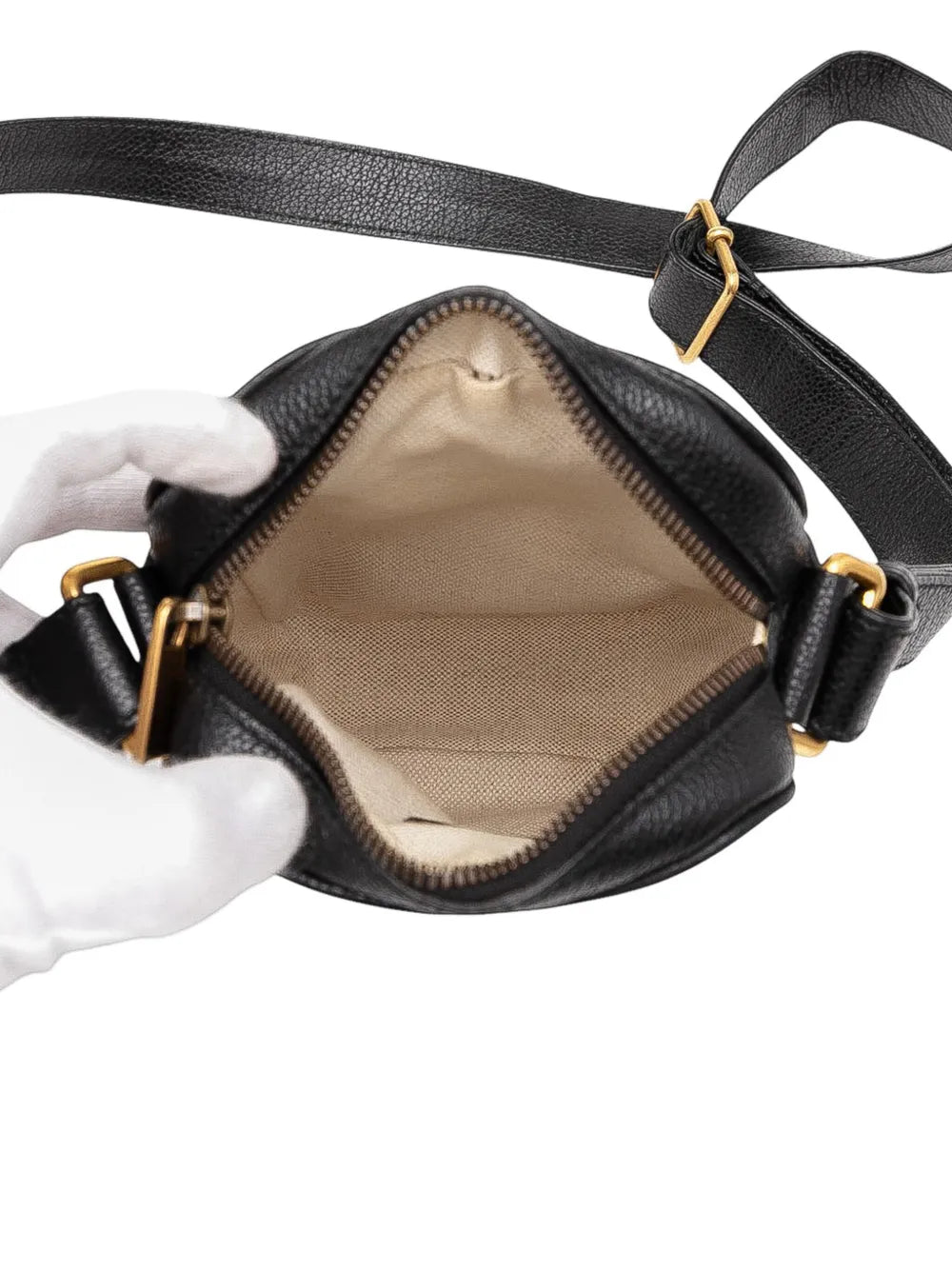 Pre-OwnedGucci Pre-Owned2016-2025 Mini Grained Calfskin Logo crossbody bag
