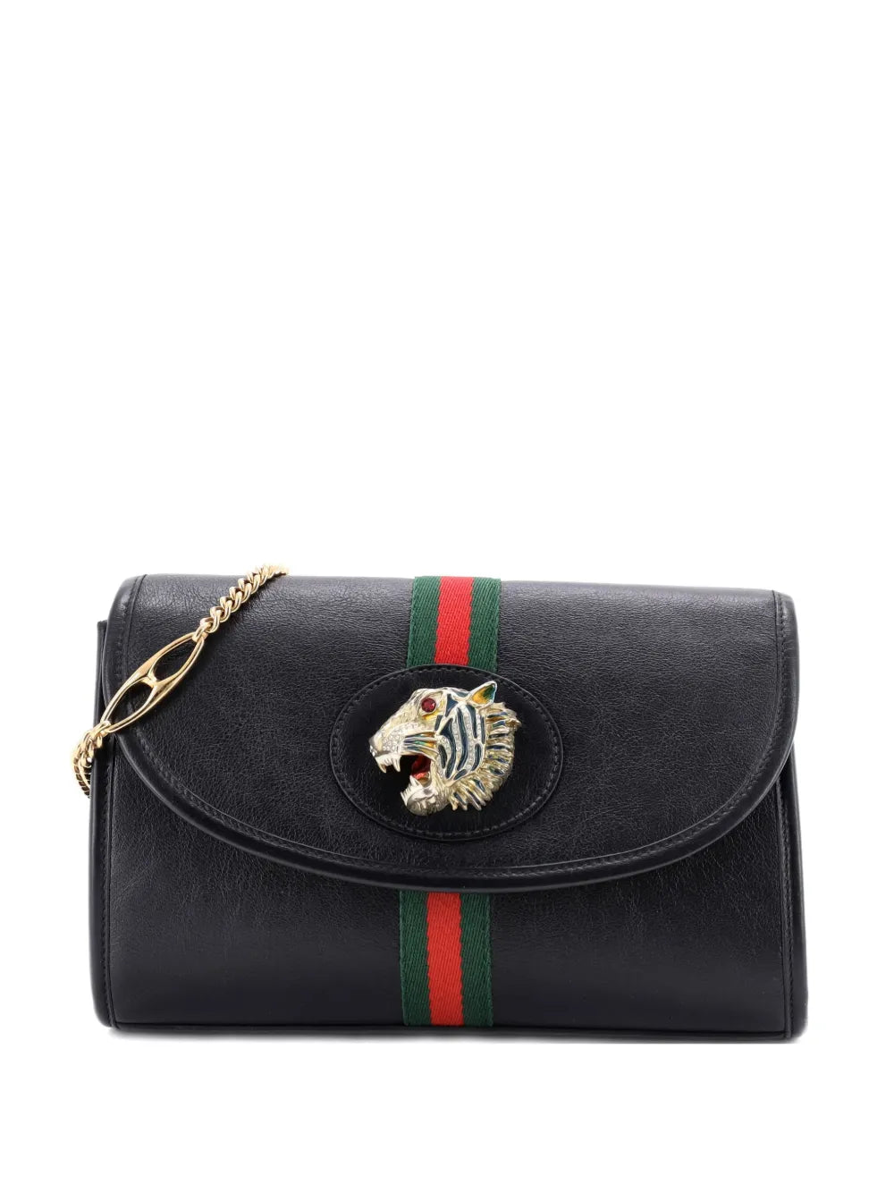 Pre-OwnedGucci Pre-OwnedRajah Web Chain Shoulder Bag Leather Small crossbody bag
