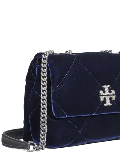 New SeasonTory Burchsmall Kira diamond-quilted velvet shoulder bag
