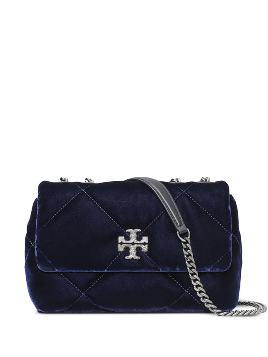 New SeasonTory Burchsmall Kira diamond-quilted velvet shoulder bag