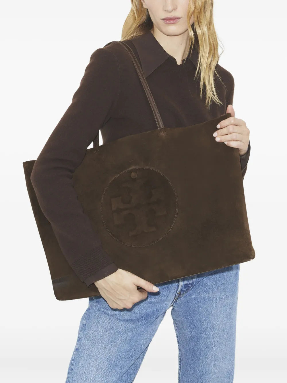 New SeasonTory BurchElla suede tote bag