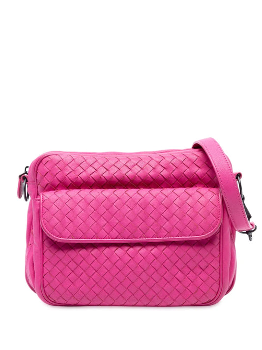 Pre-OwnedBottega Veneta Pre-Owned2012-2025 Nappa Intrecciato Front Pocket Messenger Bag crossbody bag